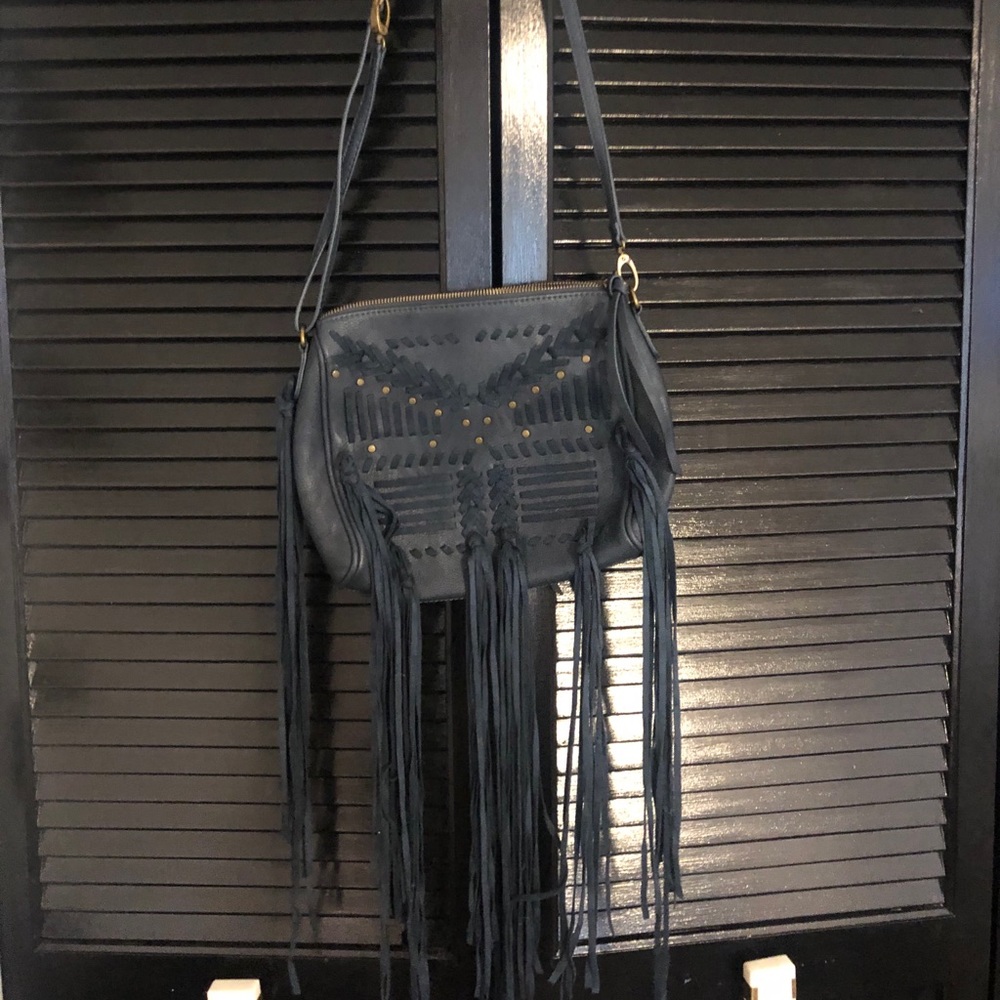 Big Buddha Blue Fringe crossbody bag